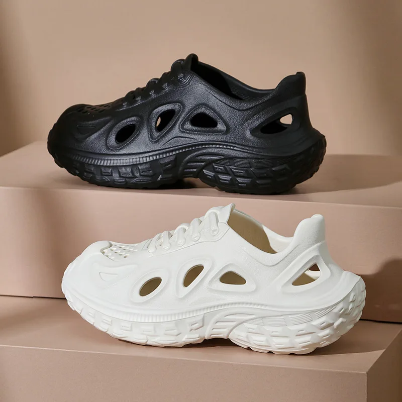 

Unisex Summer Crocs Fashion Beach Sandals Breathable Slip On Garden Shoes for Couples