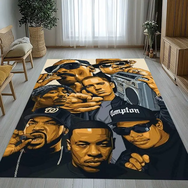 Fashion Rap God Slim Shady Eminem Hiphop Area Rug,Soft Non-Slip Carpet Mat for Living Room Bedroom,Sofa Floor Rug,Home Decor