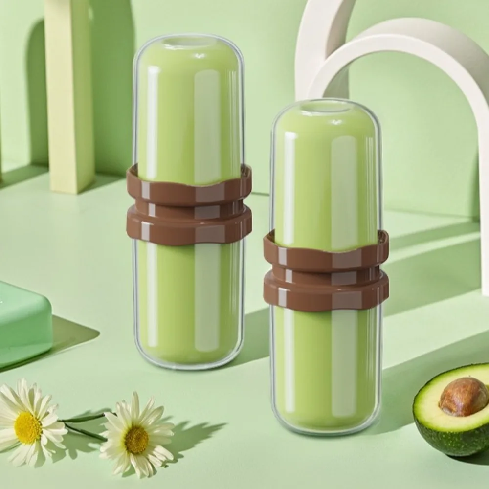 

Creative Portable Travel Mouthwash Cup Hygienic Plastic Toothbrush Cup High-capacity Brushing Cup Bathroom