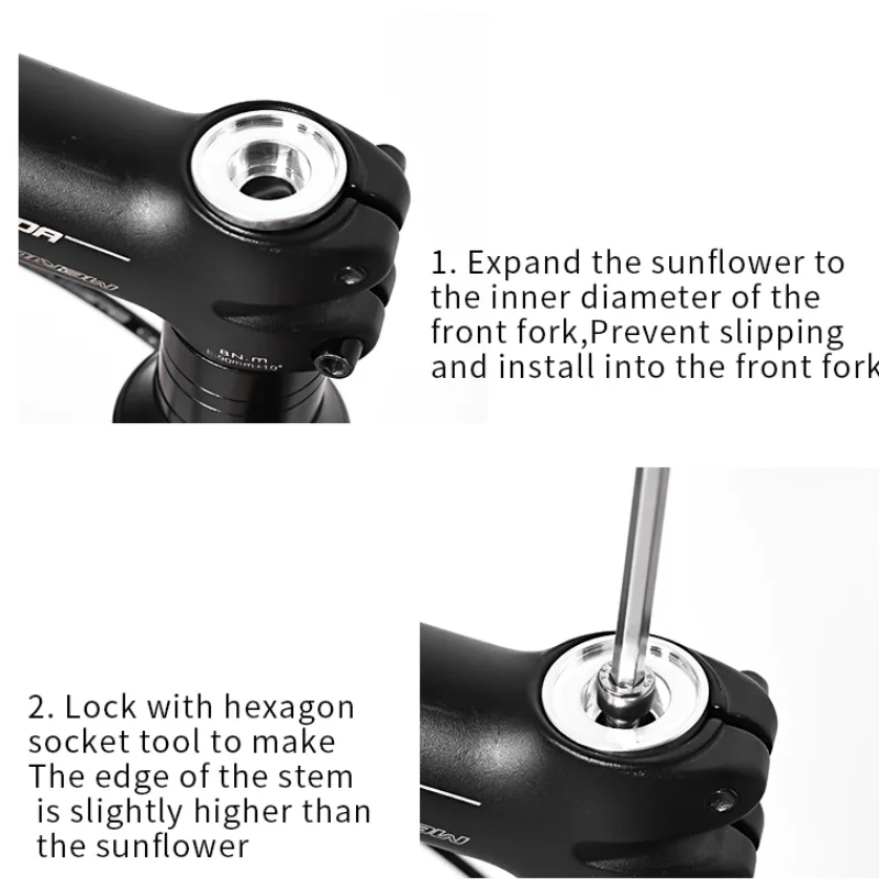 자전거 포크 스티어러 카본 압축 플러그 헤드셋 스템 탑 캡 (스타 너트 조절기 및 확장 볼트 포함)