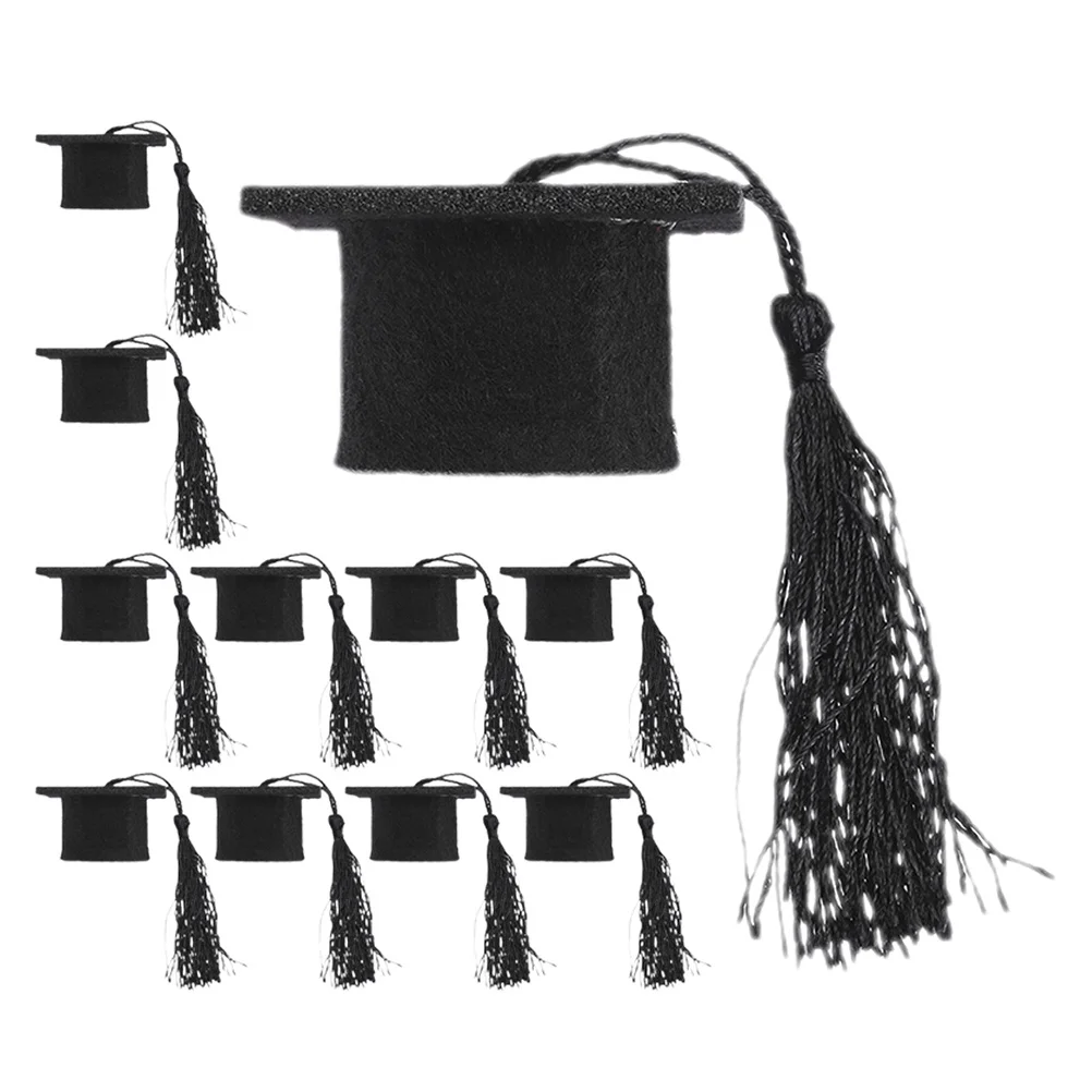 

12 Pcs Flask Doctor Hat Decoration Has Grad Cake Toppers Graduation Caps Bouquets