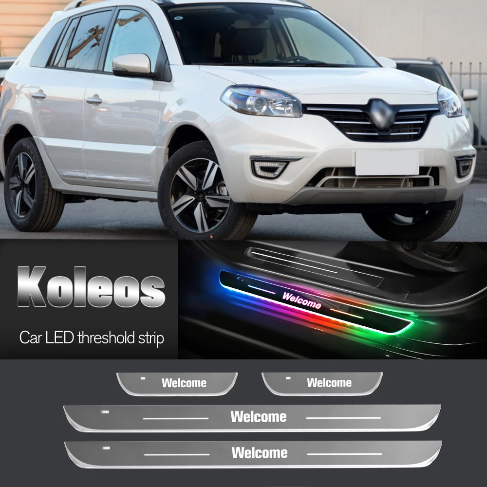 

Car Door Sill Light For Renault Koleos 2008-2023 2016 2019 2024 Customized Logo LED Welcome Threshold Pedal Lamp Accessories