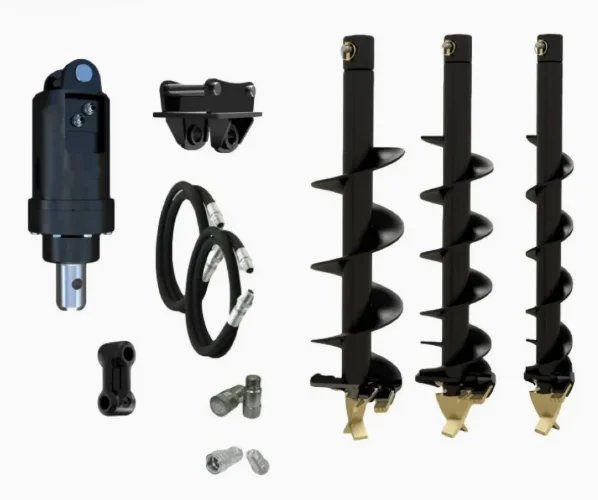 Drilling Holes Machine Excavator Attachments Hydraulic Earth Auger 1 Year Warranty for Report Video Inspection
