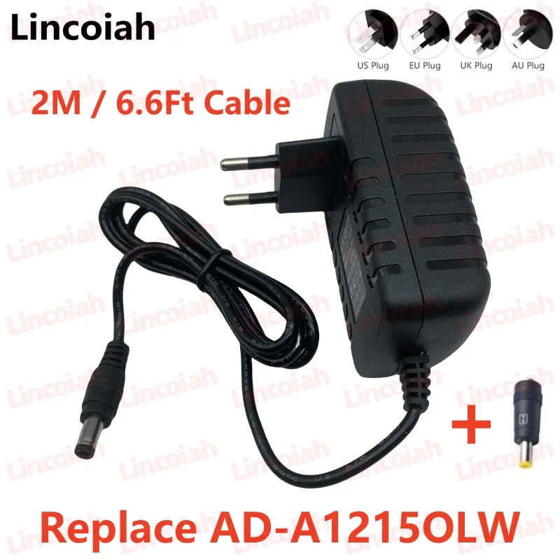 Adaptador de corriente de 12V 1.5A para Casio, transformador de teclado de Piano eléctrico, cargador ad-a12150lw, 135, 150, 160, 730, 750, PX-130