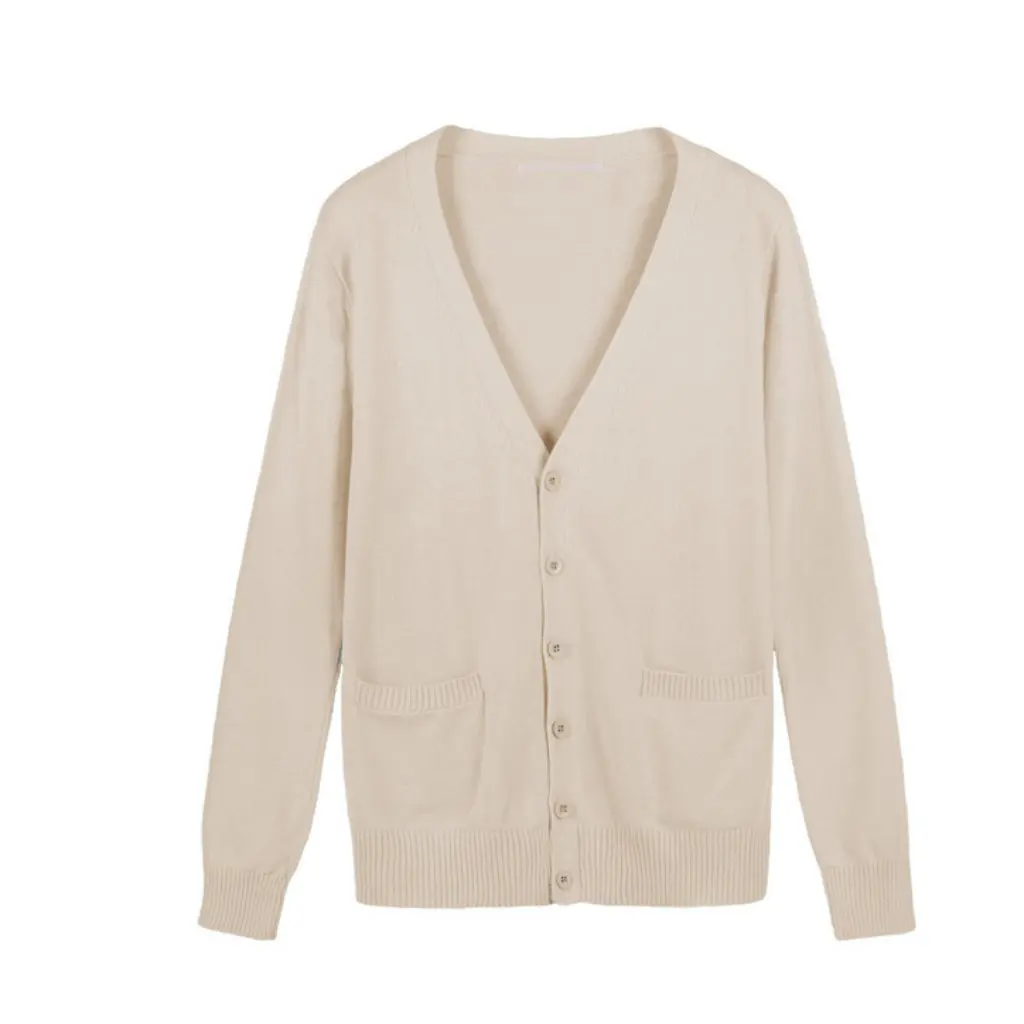

Japanese JK Uniform V-Neck Long Sleeve Cardigan Sweater 7 Button Thickened Open Cardigan for Women