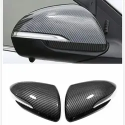 For Kia Rio YB 2018 Side Door Rearview Mirror Shell Cover Trim Protector Frame Sticker ABS Carbon Fiber Car Styling Accessories