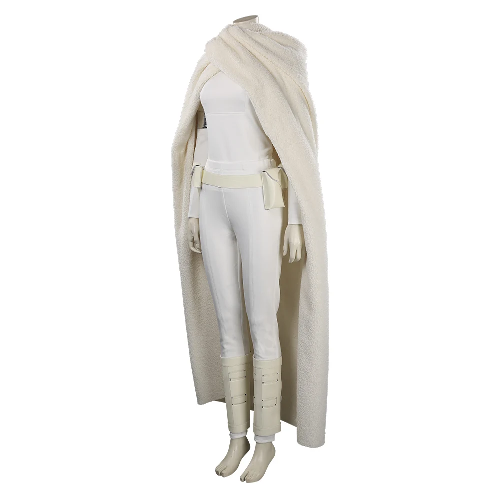 Fantasia Padme Cosplay Amidala Cloak Costume Space Battle Women Top Pants Belt Armband Outfits Halloween Carnival Party Suit