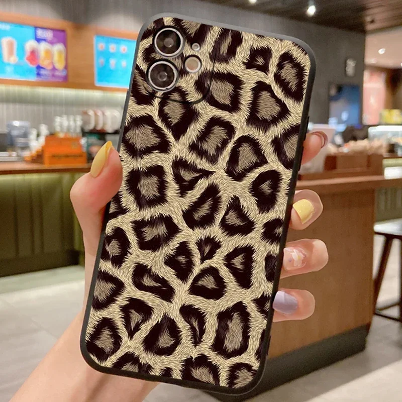 Phone Case For Xiaomi Redmi Note 9 8 Pro 9S 9C NFC 9T 9A 9AT 8T 2021 7 7A 6 5 Plus 6A 4X 4 Leopard Pattern Silicone Cover Case