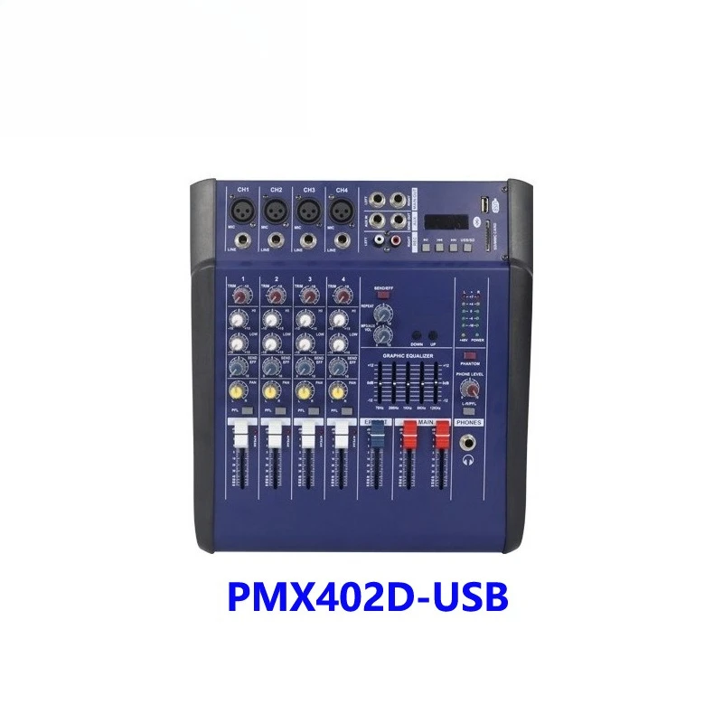 4-12 Channels Powered Mixer Amplifier Integrated DSP Bluetooth EQ Audio Console Home KTV Stage Band Live Karaoke All-in-one