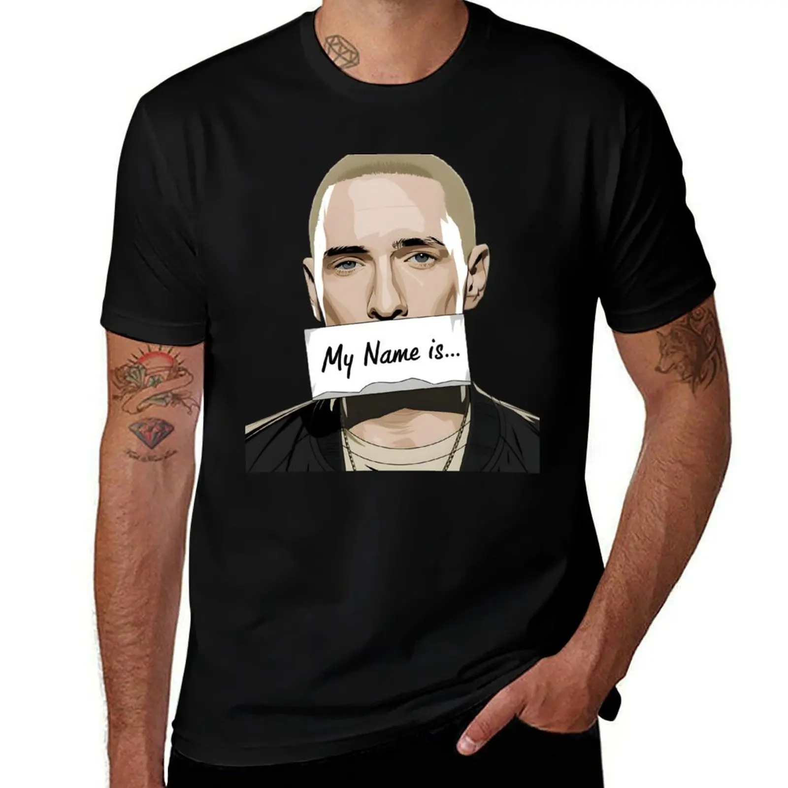 

eminem my name is T-Shirt man t shirts cotton g man t shirts for men t shirt men 100% cotton luxury brand T-Shirt