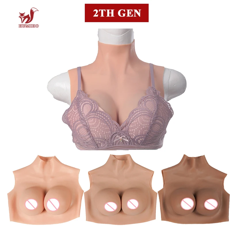 

KUMIHO Sissy BCDEG Cup Fake Boobs Realistic Silicone Breast Forms Fake Chest Cosplay Men Crossdressing Transgender Drag Queen