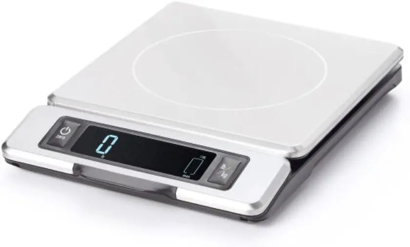 

Stainless Steel Kitchen Scale with Pull-Out Display - Black, 11-Pound Capacity