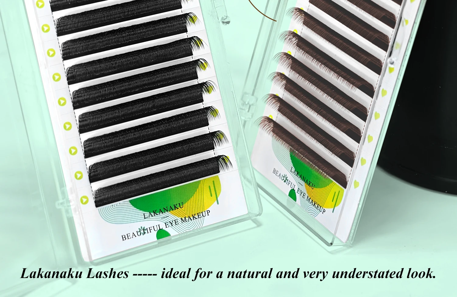 LAKANAKU 2D UU Technologie Fasern Wimpern Großhandel Form U YY Cilios Para Extensión De Volume Make-up Doppelspitzen-Wimpern YY Fio U – Detail 2