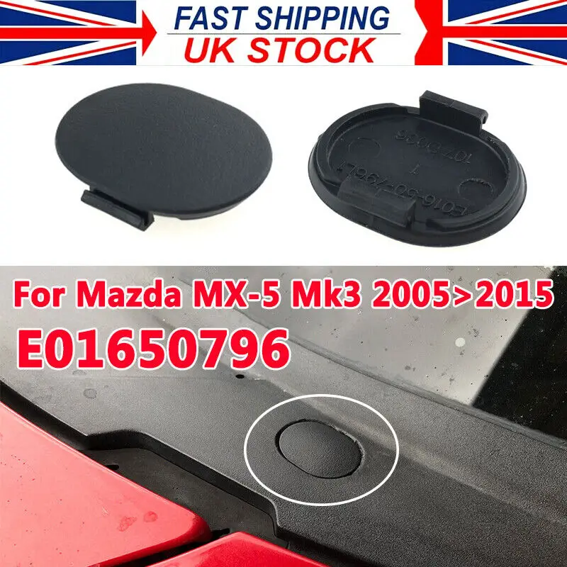 

For Mazda MX-5 Mk3 NC 05 15 2PCS MX5 Windscreen Cowl Grille Water Leak Repair Cap Cover Kit Car Exterior Parts