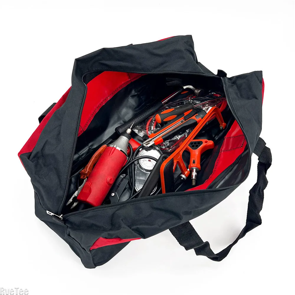 

NEW 19In Multi-functional Tool Storage Bag Oxford Cloth With Wide Mouth Large Tool Tote Bag For Electrician Carpenter Mechanic