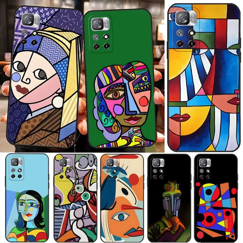 Picasso Abstract Art Phone Case For Redmi Note 11 11e 8 7 9 10 10T 9A 9S 8T 8A 7A Pro Plus Shockproof Design Back Cover