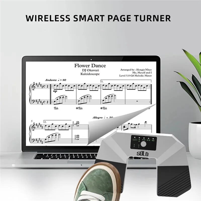 ABKI-SOLO SPT-181 Беспроводная педаль переворачивания страниц Bluetooth Педаль переворачивания страниц Планшет Смартфоны Контроллер приложения Бесшумный
