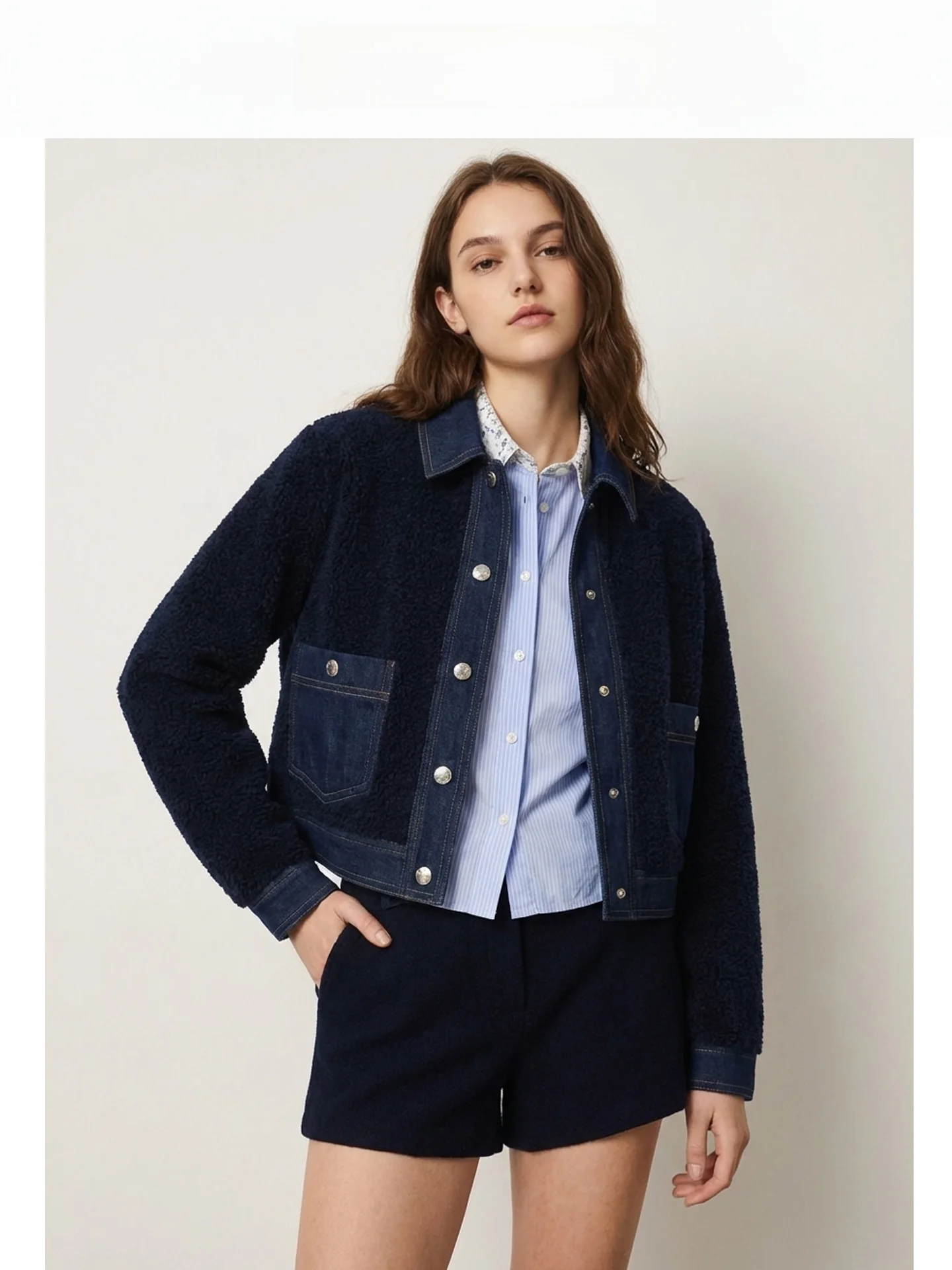 

Женская джинсовая куртка Early Spring с пэчворком, тяжелой вышивкой, приталенная, в ретро-стиле, прямого кроя