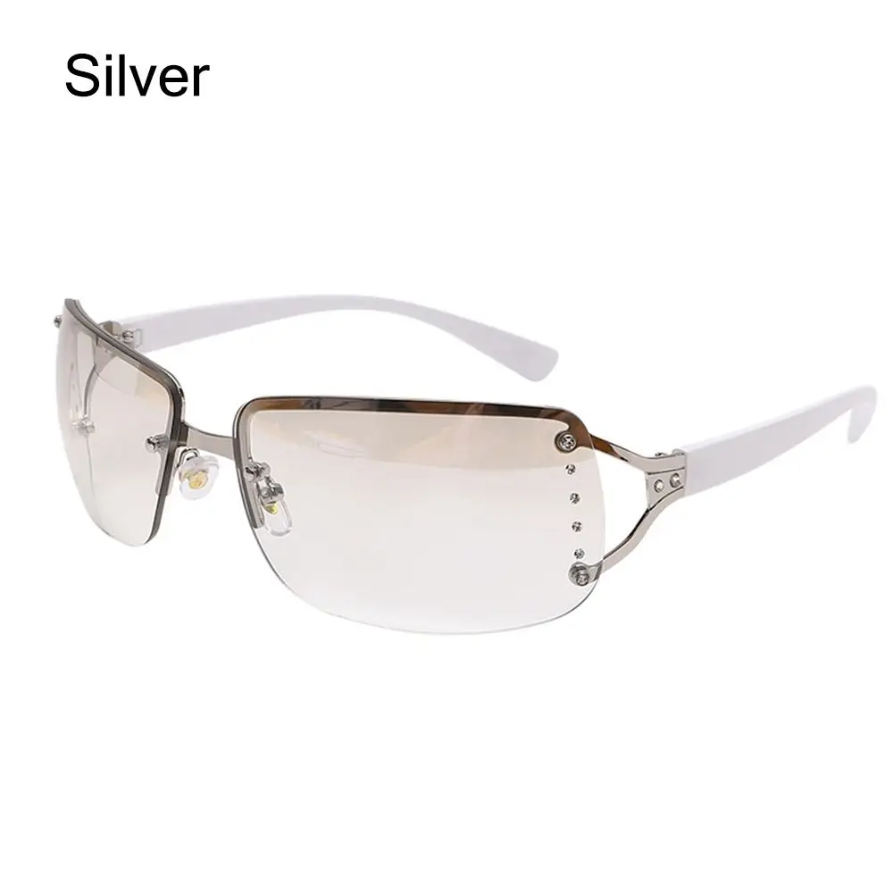 

Retro for Women Men Cyber Eyewear Diamond Y2K Sunglasses Ladies Shades Y2K Sun Glasses Wrap Around