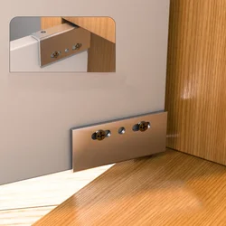 2Pcs Pivot Hinges Balck Sliver Iron Concealed Shaft Door Hinges For Wood Doors Cabinet Wardrobe Drawers Furniture Hardwares