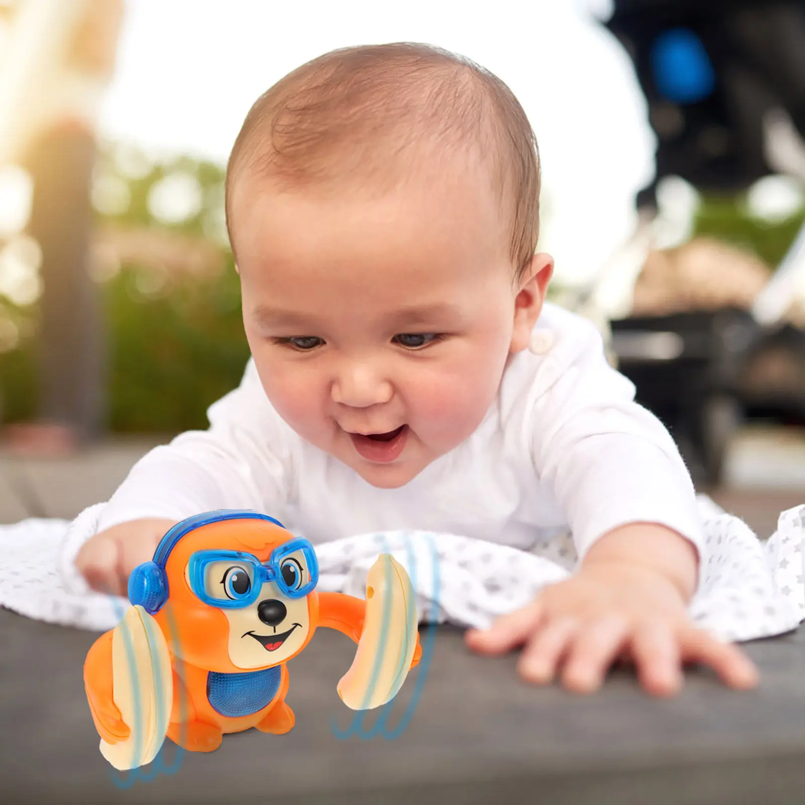 

Электрическая кувыркающаяся обезьянка с голосовым управлением, мультяшная, для раннего развития, игра для координации рук и глаз для детей