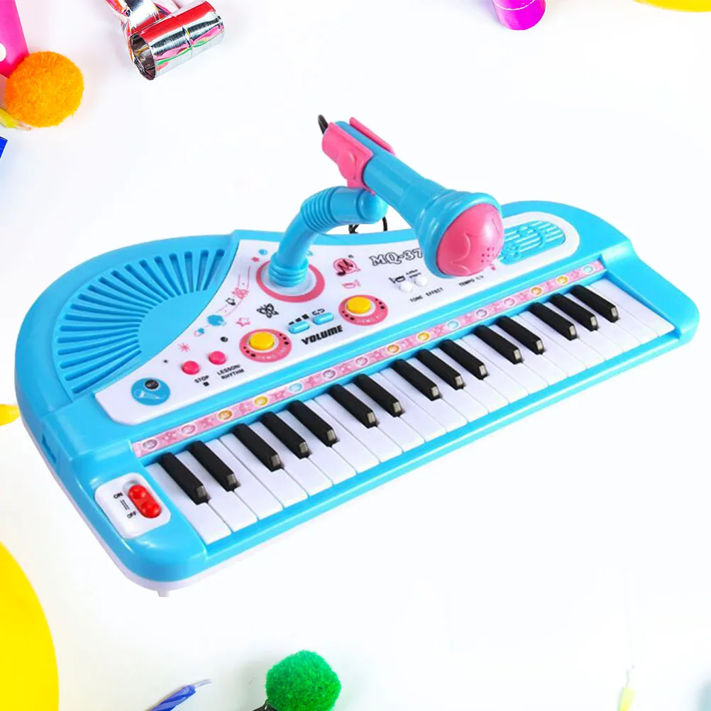 37 Keys Kids Piano Multifunction Electronic Keyboard Musical Instrument For Child Learning Fun Visual Auditory Memory