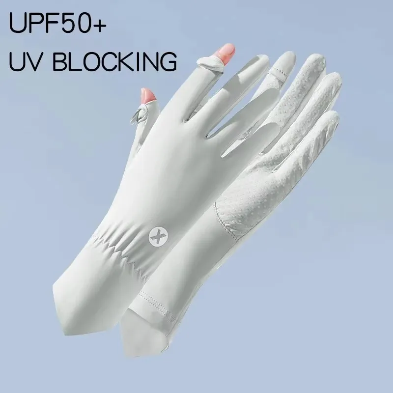 Atmungsaktive Touchscreen-Handschuhe für Damen, Anti-UV, Sonnenschutz-Handschuhe, Eisseiden-Handschuhe, Fahrrad- und Fahrhandschuhe für Outdoor-Aktivitäten