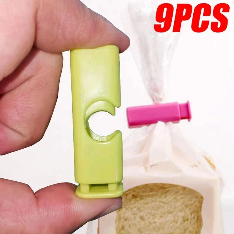 9/1PCS Sealing Clips Bread Snack Bag Spring Clamps Fresh Food Storage Clips Home Kitchen Sealer Gadgets Reusable Plastic Clamps