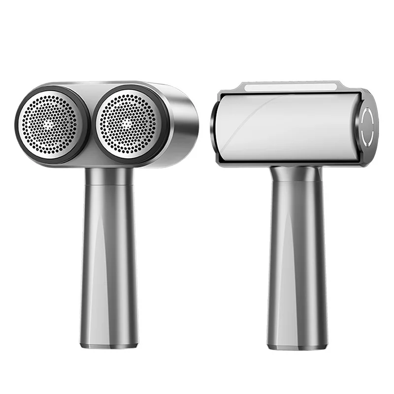 Триммер для волос с двумя головками, устройство для удаления волос на зимнем свитере, портативная электрическая машинка для бритья, на присоске для одежды