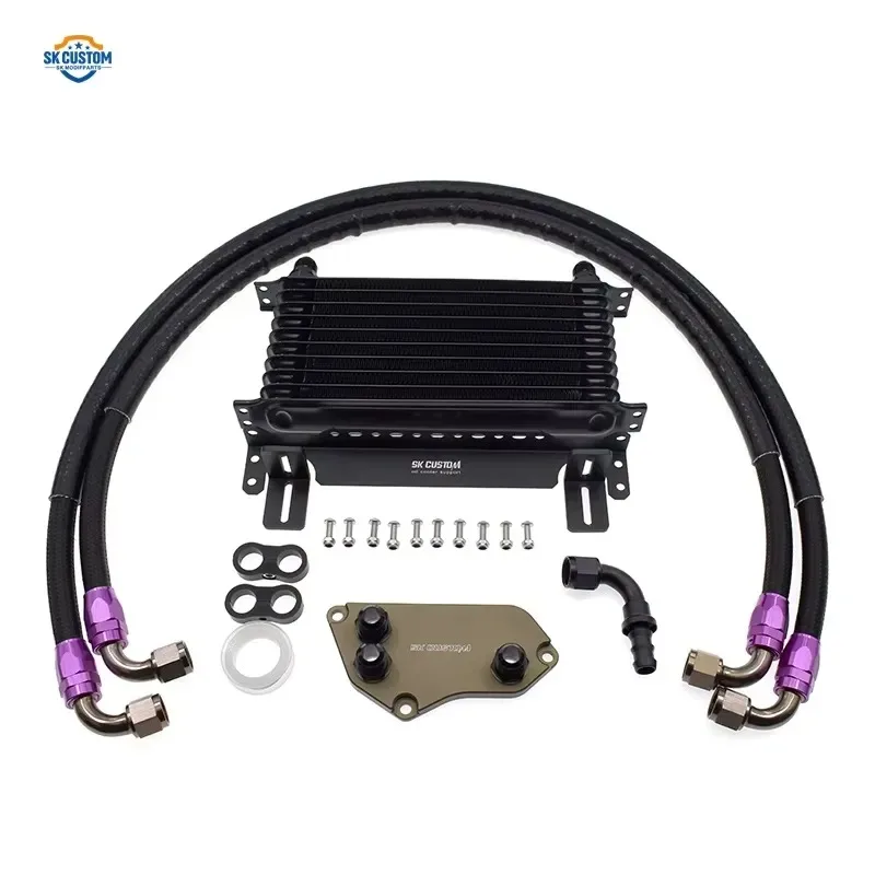 Hot Sale 10 Rows Aluminum N20 N26 N51 N52 N53 Engine Oil Cooler Kit for 3 Series F10 F20 F30 E90 Car Oil Cooler Radiator