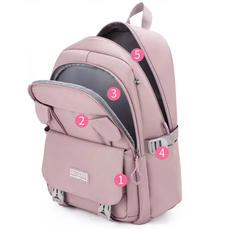 Teenage Girls Rabbit School Bags Large Capacity Black Multifunctional College Middle High Student Schoolbag Backpacks Women 2023