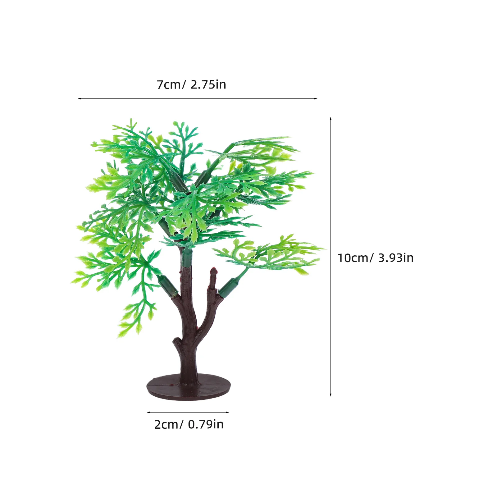 10 alberi verdi artificiali in plastica, mini paesaggi paesaggistici per l'arredamento dell'home office diorama del treno ferroviario