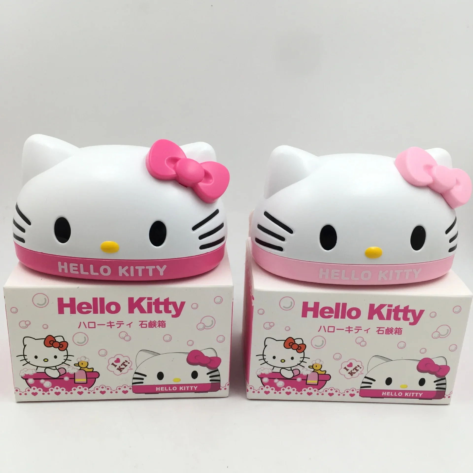 Sanrio Kuromi Hello Kittle Animation Soap Box Melody Modeling Library Perforation-Free Bathroom Drain Soap Box Storage Box