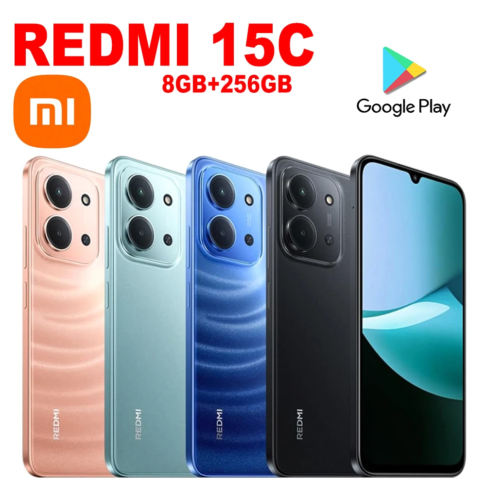 original Xiaomi Redmi 15C Ultra-long battery life smartphone 8+256GB ram