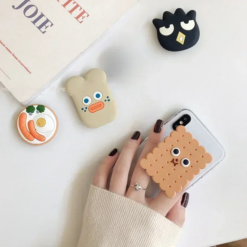 Cute Cartoon Socket Pocket Finger Grip Ring Phone Holder for IPhone Samsung Anime Mobile Phone Griptok Expanding Stand Bracket