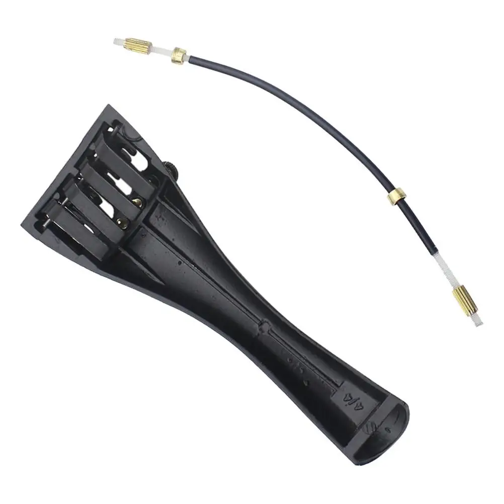 

Aluminum Alloy Violin Tailpiece 4 Fine Tuners Durable Black String Board Musical Instrument Part Fiddle Accessories Violin