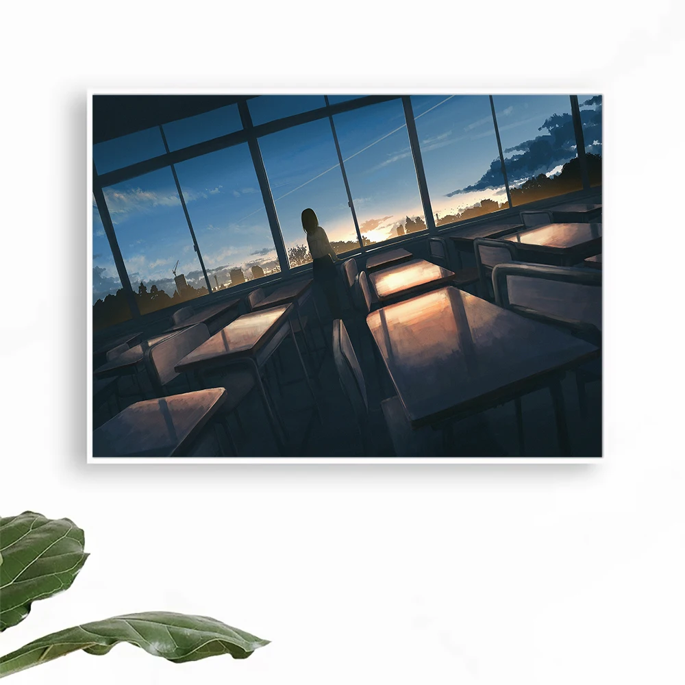 01 (49) Art Silk Cloth Poster Japan Anime Character Scenery Science Fiction Colorful Aesthetic Wall Art Home Indoor Decor Gift