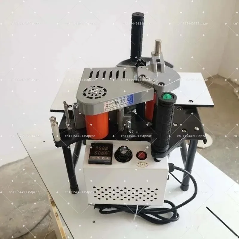 1100W Manual Portable Edge Bander Double Side Gluing Woodworking Banding Equipment 220V