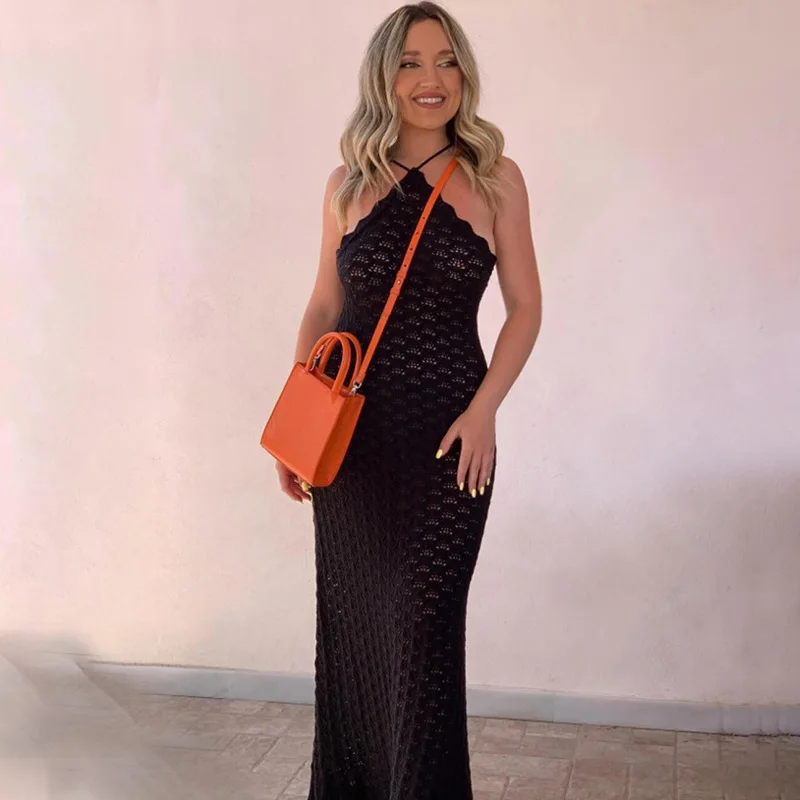 Sommer Neue Rock frauen Einfarbig Sexy Gestrickte Hohl Strand Bikini Badeanzug Cover Up Sonnenschutz Kleidung