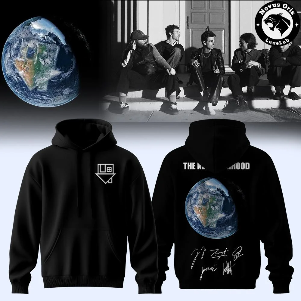 The Neighborhood Band Hoodie Earth Pattern Men's and Women's Hoodies Sportswear Rock Music Fans Merch Street