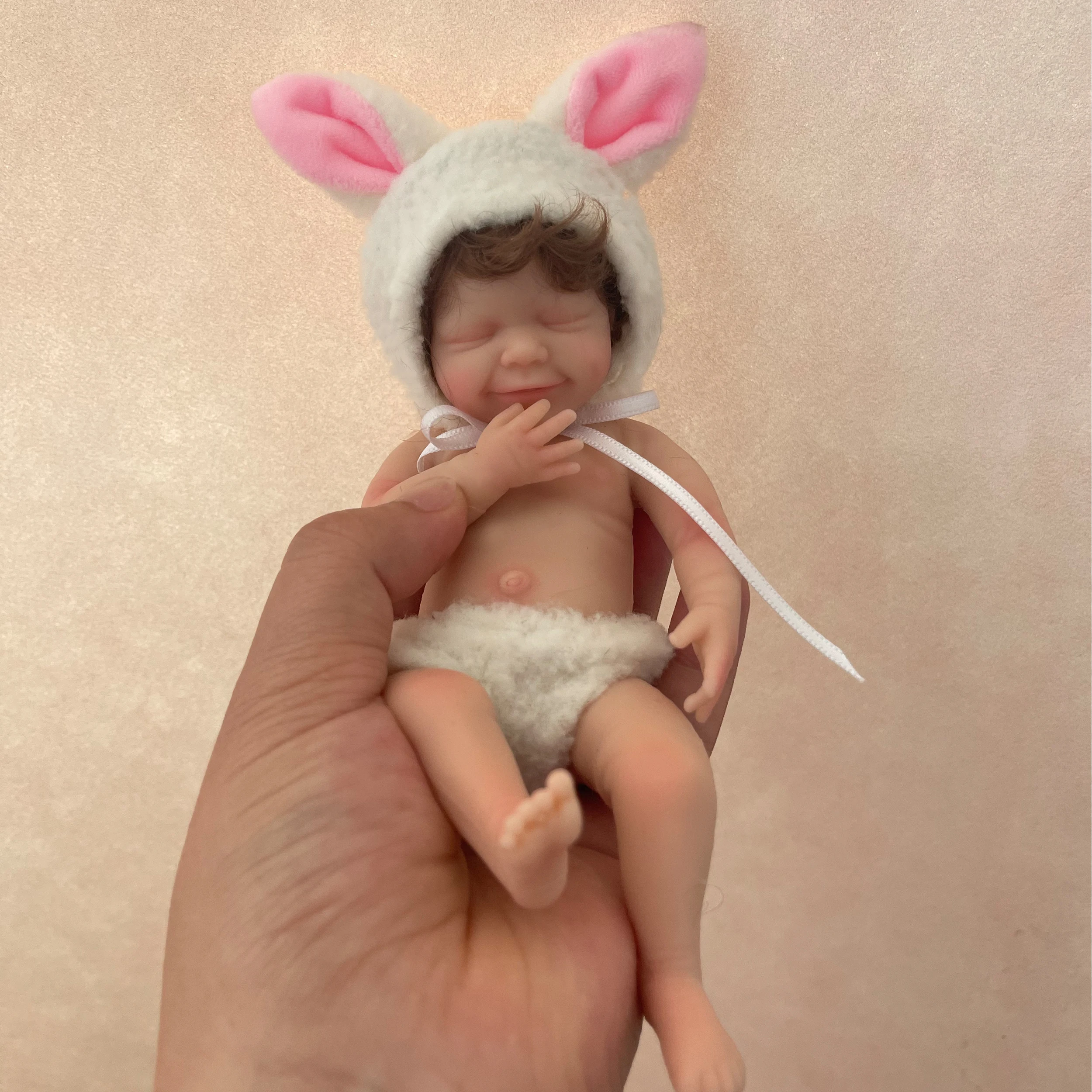 6 Inch Soft Body Mini Silicone  Baby Dolls with Real Life Tiny Baby Doll with Gifts Box & Feeding Bottle