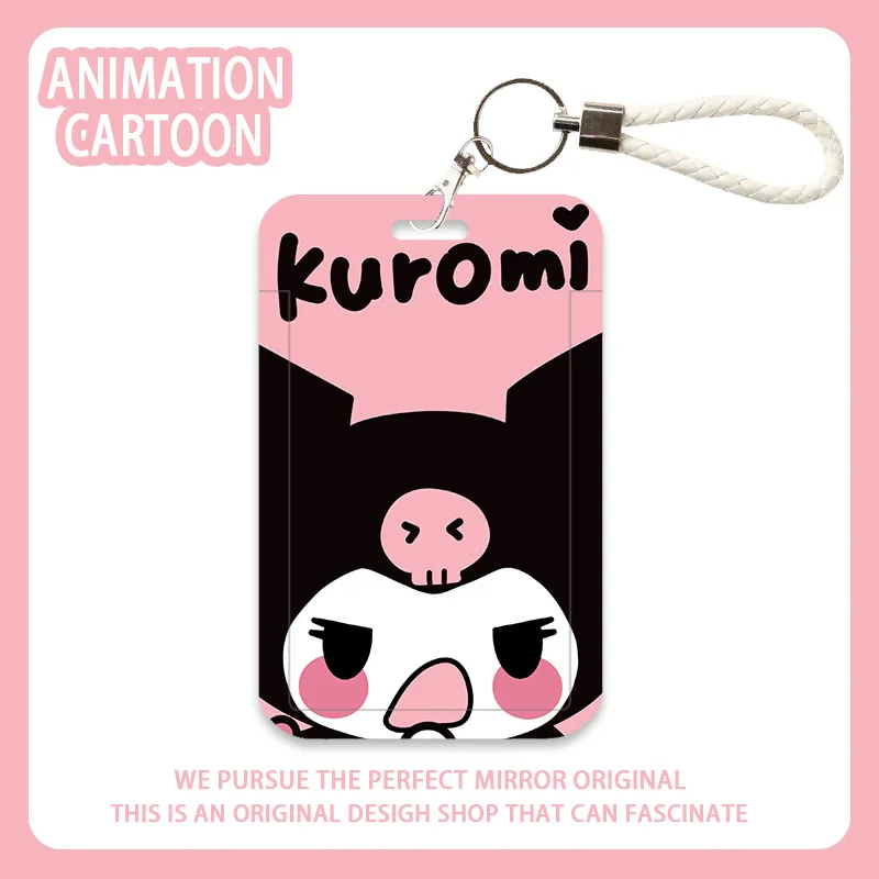 Sanrio Kuromi Hard Card Holder Campus Student Meal Card Bus Subway  Holder Access Card Work Document Protection Cute Cartoon