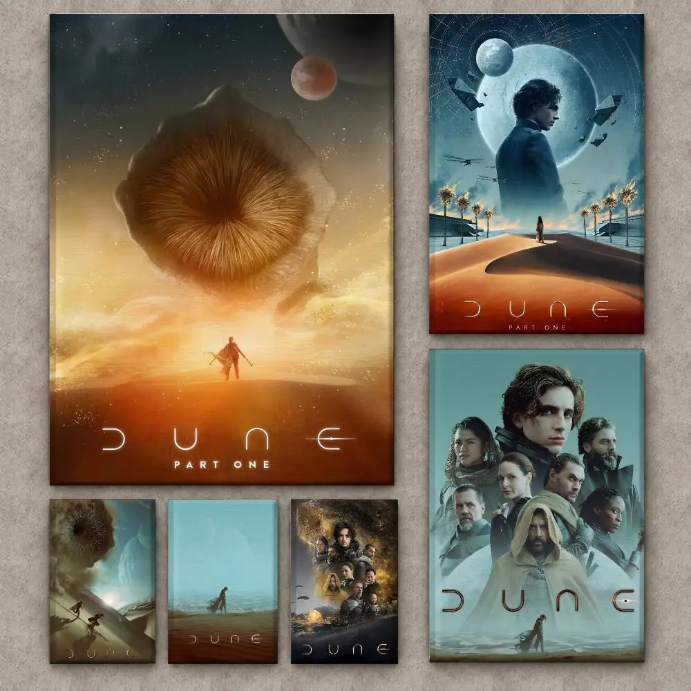 Classic Movie D-Dune Painting Calligraphy Framed Canvas Wall Art Gallery Wrapped Ready To Hang Living Room Bedroom Home Decor