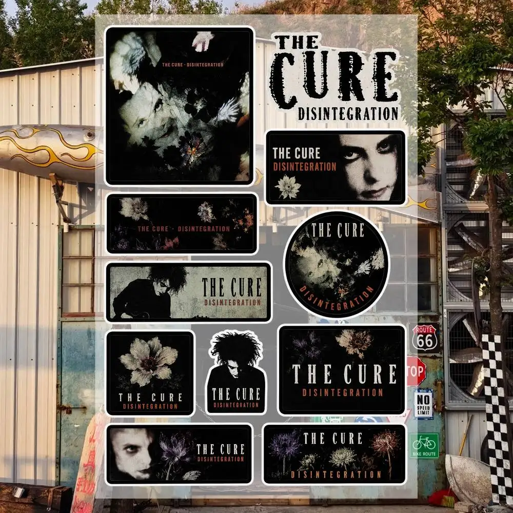 the cure diS-integrA-tion vintA-ge Aesthetic Graffiti Waterproof PVC Stickers for Car Motorcycle Skateboard Helmet Notebook