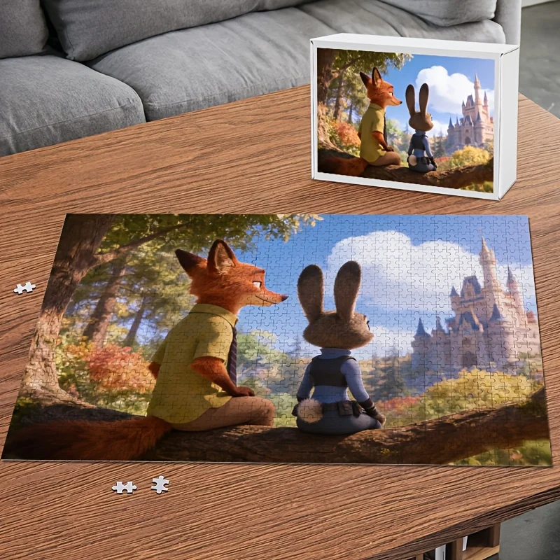 1000 Stück Disney Zootopia Judy & Nick Wilde Poster-Puzzle – herausfordernde Stücke mit themen, geeignet für & Geburtstagsspiel, / Sammlung