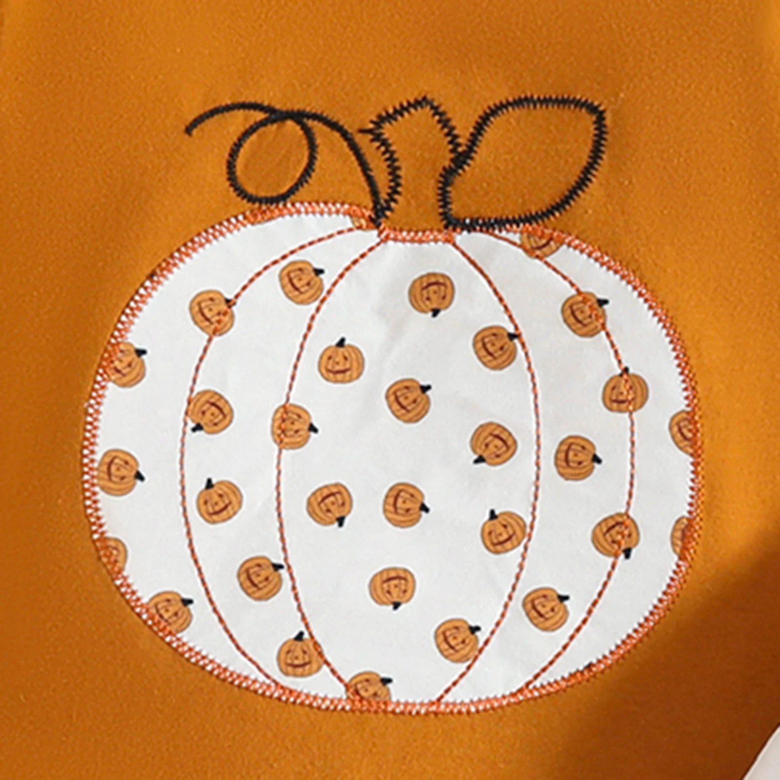 طفل خارج صالح طفل رضيع فتاة هالوين الزي اليقطين طباعة قميص طويل الأكمام وسراويل جرس قيعان ملابس الصيف الاطفال الفتيات #4