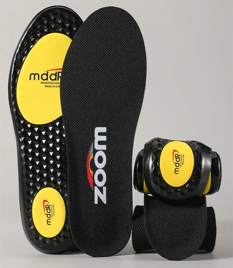 Unisex Thick Arch Support Sports Insoles High Elastic Shock Absorbing Antibacterial Breathable for Run Basketball Military Train