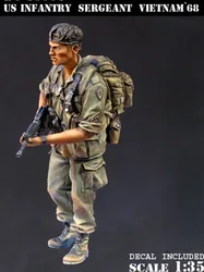 1:35 Scale Resin Figure Model Kit Historical Military Hobby Miniature Us Infantry 1 Person Unassembled and Unpainted Diy Toy