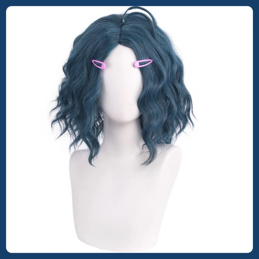 Mid-jade Pruik Winkel Mu Mu Cosplay Pruik Anime Game Rollenspel Halloween Kostuum Rekwisieten Synthetisch Haar