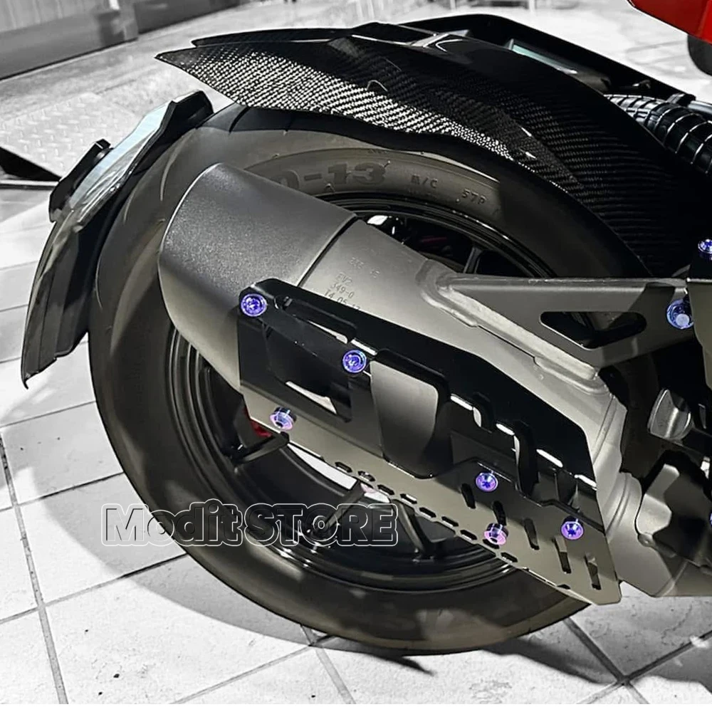 ل SYM Sanyang Husky Adv 150 Mmbcu158 MMBCU150 DRG 158 دراجة نارية الألومنيوم العادم الأنابيب حامي الحرارة درع غطاء #3